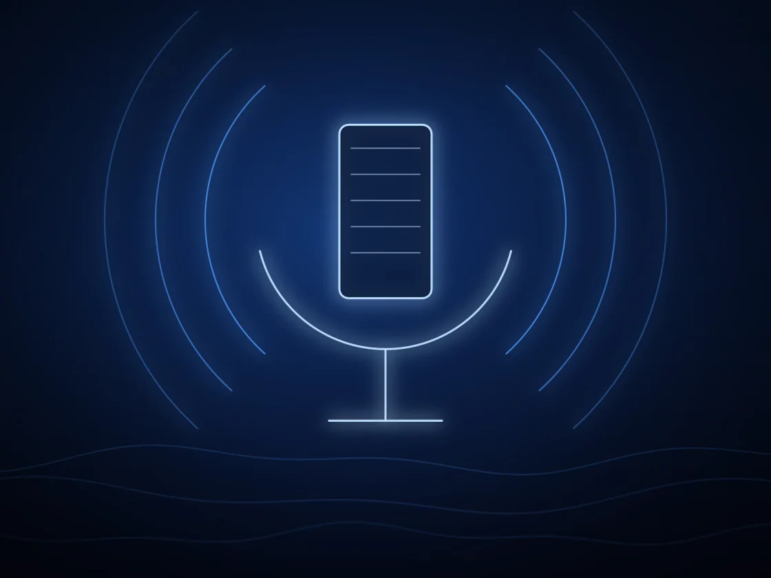 Interviews et conférences : un micro sur pied, entouré d'ondes concentriques